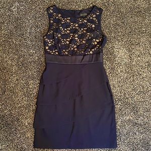 Navy Blue Embellished Dress